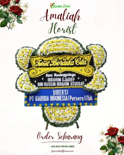 Papan Bunga Duka di Rumah Duka Heymas